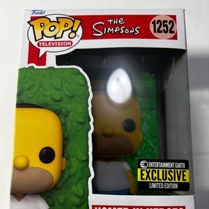Funko POP TV The Simpsons Homer In Hedges Entertainment Earth Exclusive #1252